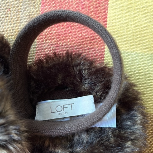 NWOT! LOFT Faux Fur brown Earmuffs - Picture 3 of 4